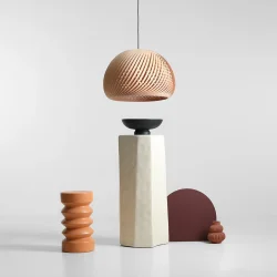 Nightfall - Pendel i flettet bgetr, diameter 53 cm.