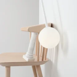 Limelight - Vglampe i hvidt metal og hvidt glas, bredde 97 cm