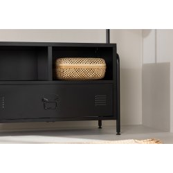 Quito - Tjstativ i sort metal med bjlestang og 1 skuffe