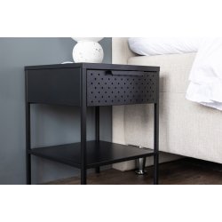 Beta - Sengebord i sort metal