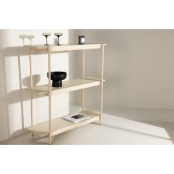 Stigma - Reol i hvidtonet MDF, 120 x 120 cm.