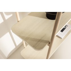 Stigma - Reol i hvidtonet MDF, 120 x 120 cm.