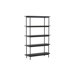 Stigma - Reol i sort MDF, 120 x 190 cm.