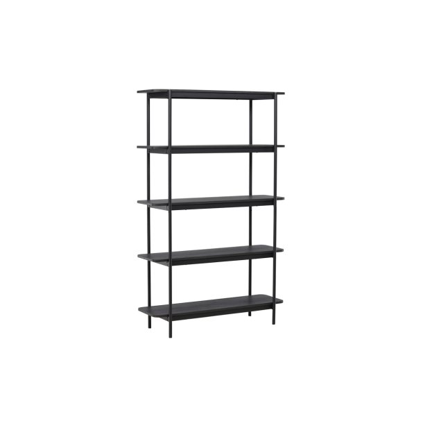Stigma - Reol i sort MDF, 120 x 190 cm.