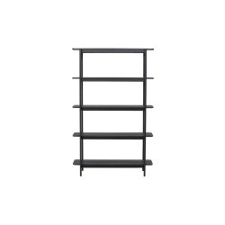 Stigma - Reol i sort MDF, 120 x 190 cm.