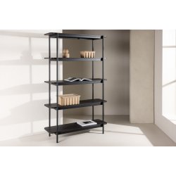 Stigma - Reol i sort MDF, 120 x 190 cm.