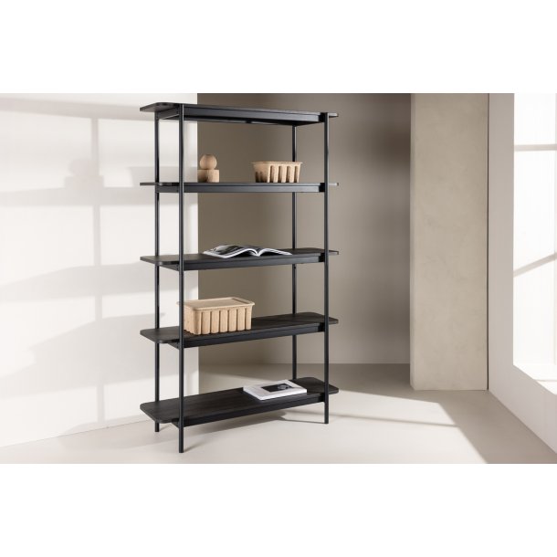 Stigma - Reol i sort MDF, 120 x 190 cm.