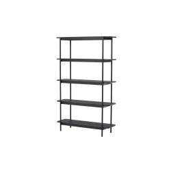 Stigma - Reol i sort MDF, 120 x 190 cm.