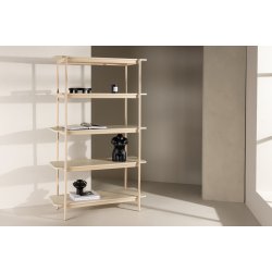 Stigma - Reol i hvidtonet MDF, 120 x 190 cm.