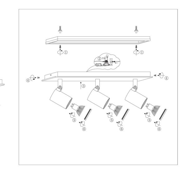 Noir - Spotlampe i sort metal, vlg mellem 3 strrelser