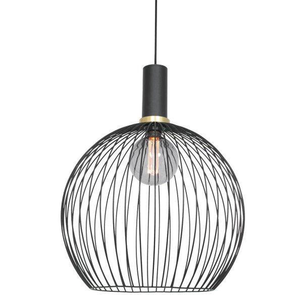 Diseno - Loftlampe, rund i sort metaltrd