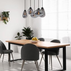 Alhambra -loftlampe med fem rgfarvede glaskupler