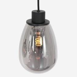 Alhambra -loftlampe med tre rgfarvede glaskupler