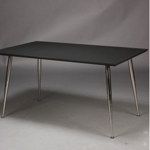 Scholar - Skrivbord, svart hgtryckslaminat, metallben