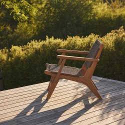 Amalfi - Hvilestol i teaktr og reb