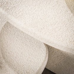 Peak - Sofabordsst i hvid marmor composite, 57 x 44 cm.