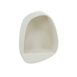 Peak - Hylde i hvid marmor composite, 34 x 46 cm.