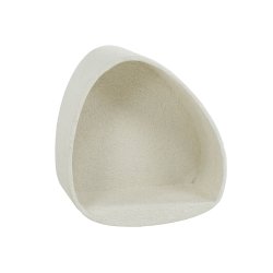 Peak - Hylde i hvid marmor composite, 42 x 44 cm.