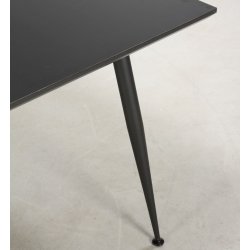 Scholar - Skrivebord, sort hjtrykslaminat, sorte metalben