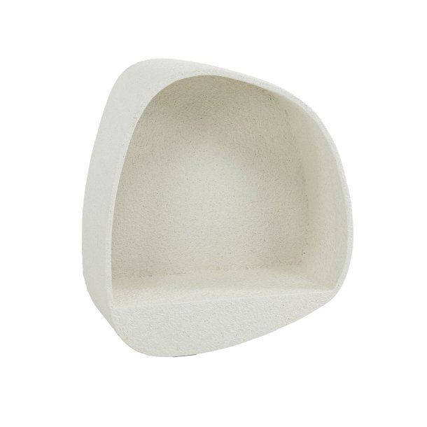 Peak - Hylde i hvid marmor composite, 34 x 46 cm.