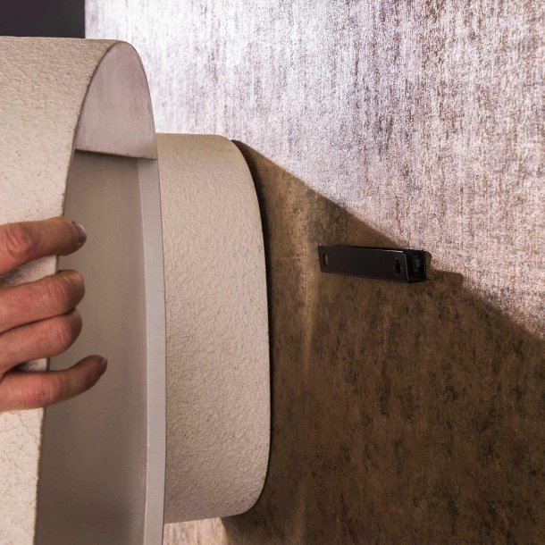 Peak - 3 Hylder i hvid marmor composite,