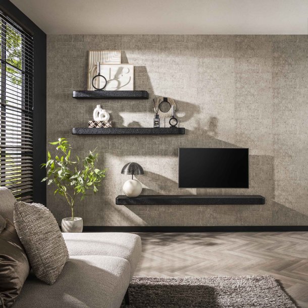 Blunt - Vghylde i gr metal, lngde 150 cm.