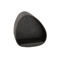 Blunt - Lukket vghylde i gr metal, 42 x 45 cm.