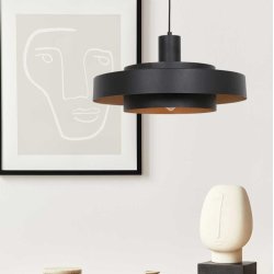 Doble - loftlampe i sort metal