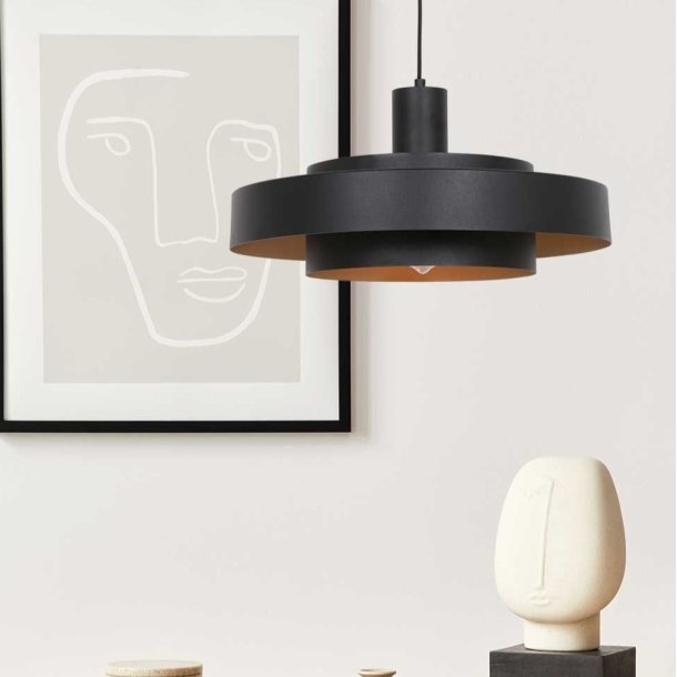 Doble - loftlampe i sort metal