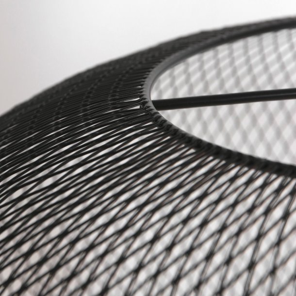 Navas - rund pendel i sort metaltrd