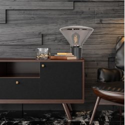 Costa - bordlampe i metal og glas