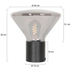 Costa - bordlampe i metal og glas