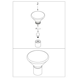 Costa - bordlampe i metal og glas