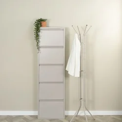 Zapato - Skoskab med 5 rum - silky taupe farvet metal