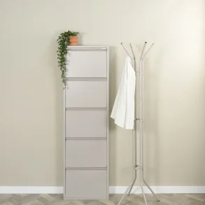 Zapato - Skoskab med 5 rum - silky taupe farvet metal