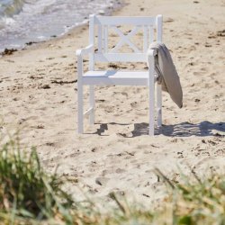 Croix - Havestol i hvid hjglans mahogni