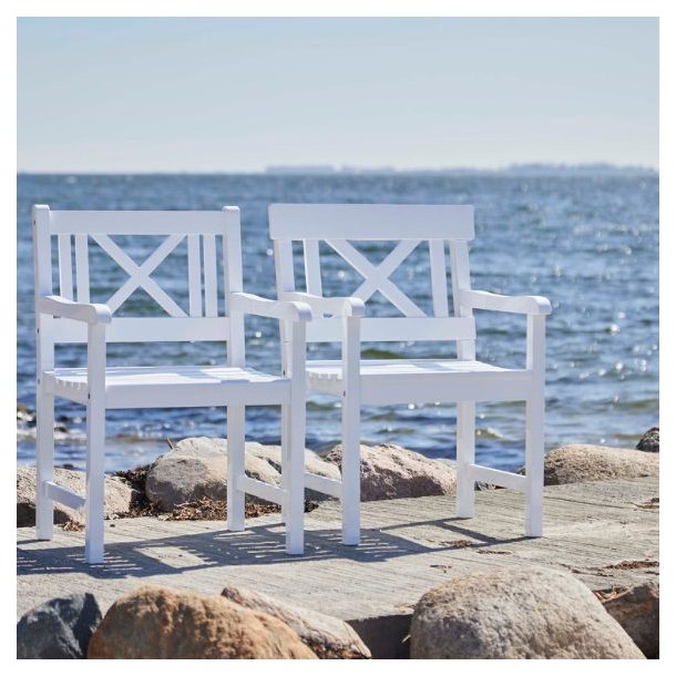 Croix - Havestol i hvid hjglans mahogni