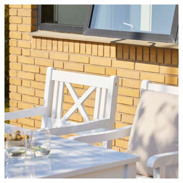 Croix - Havestol i hvid hjglans mahogni