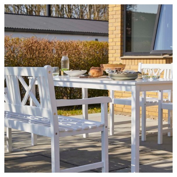 Croix - Havestol i hvid hjglans mahogni