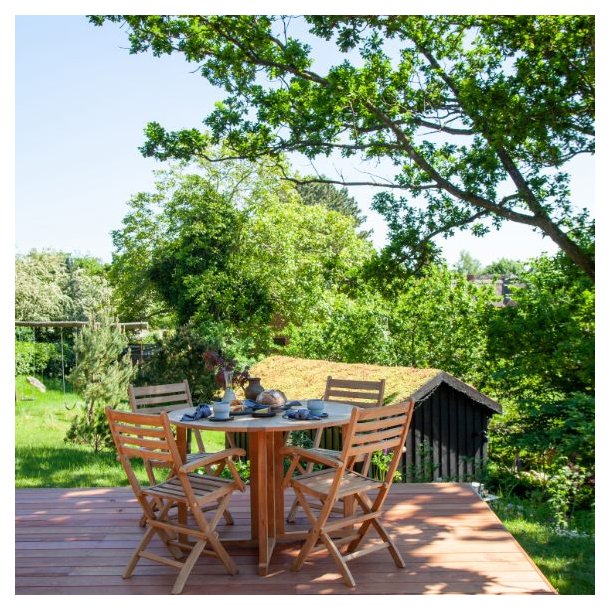 Dales - Armstol i teaktr, foldbar