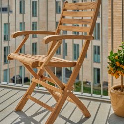 Dales - Armstol i teaktr, foldbar