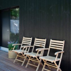 Dales - Armstol i teaktr, foldbar