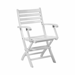 Dales - Armstol i hvid mahogni, foldbar