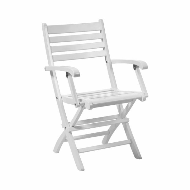 Dales - Armstol i hvid mahogni, foldbar