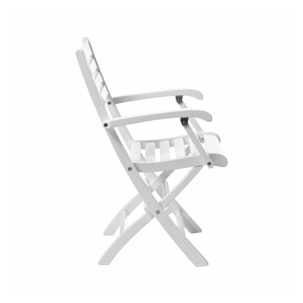 Dales - Armstol i hvid mahogni, foldbar