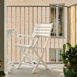 Dales - Armstol i hvid mahogni, foldbar