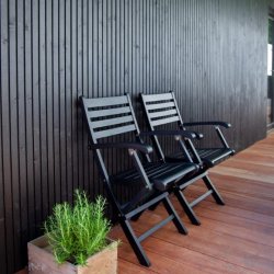 Dales - Armstol i sort mahogni, foldbar