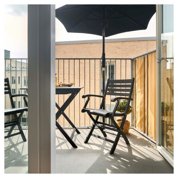 Dales - Armstol i sort mahogni, foldbar