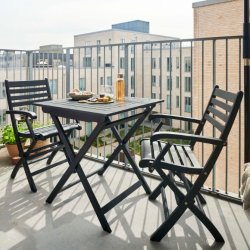 Dales - Spisebord i sort mahogni, foldbar