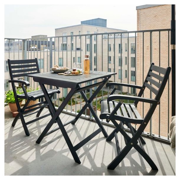 Dales - Spisebord i sort mahogni, foldbar